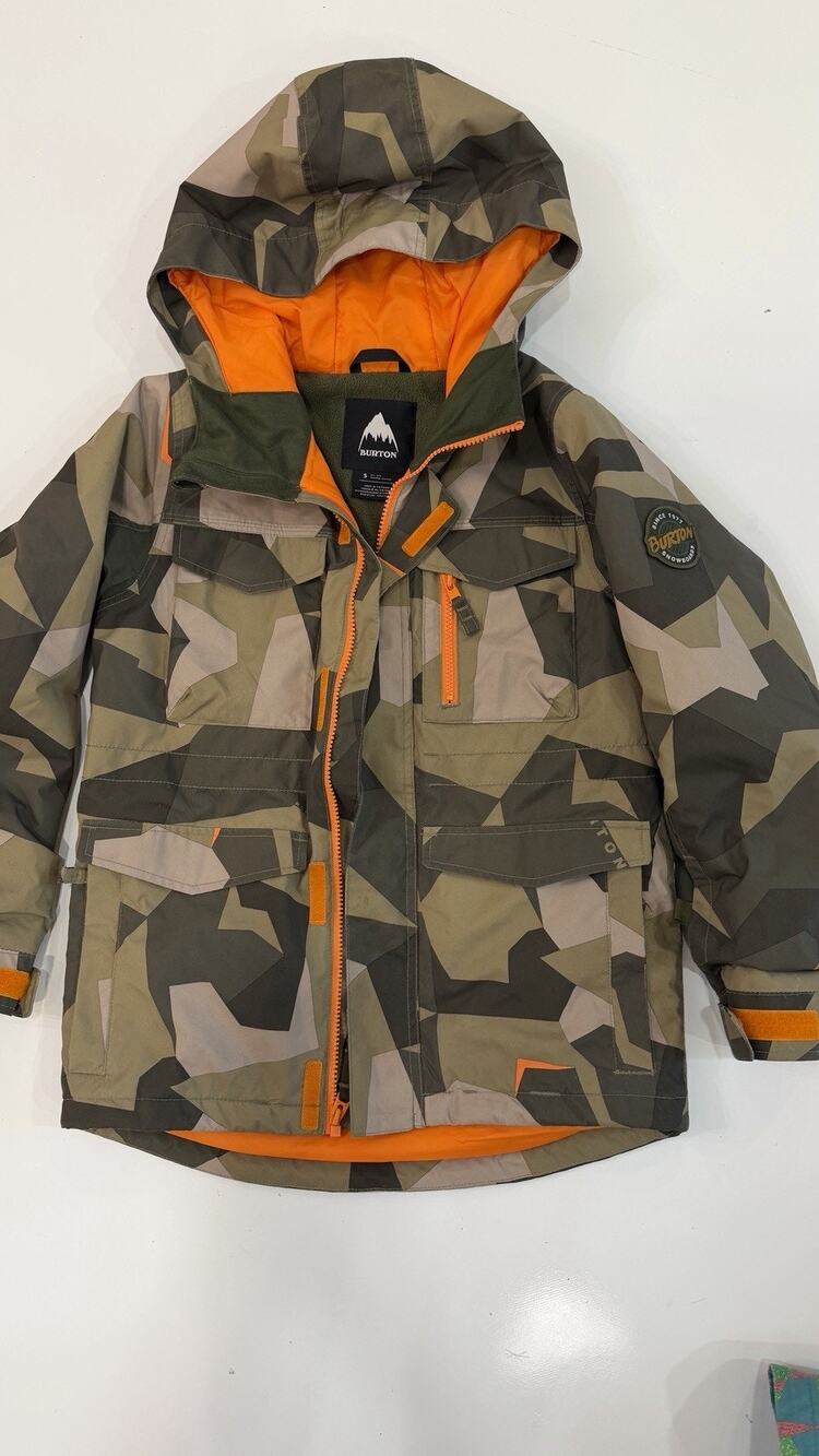 Burton White Collection Dryride Snowboard / Ski Hooded Jacket YOUTH S NWOT